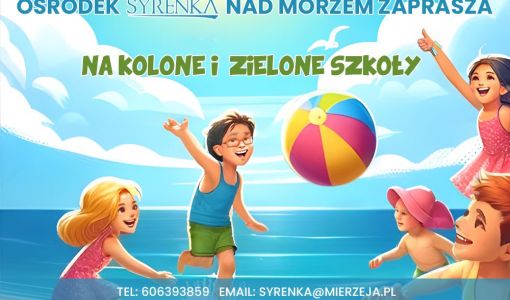 Baner Osrodek kolonijny Syrenka  NAD MORZEM w  Stegnie 